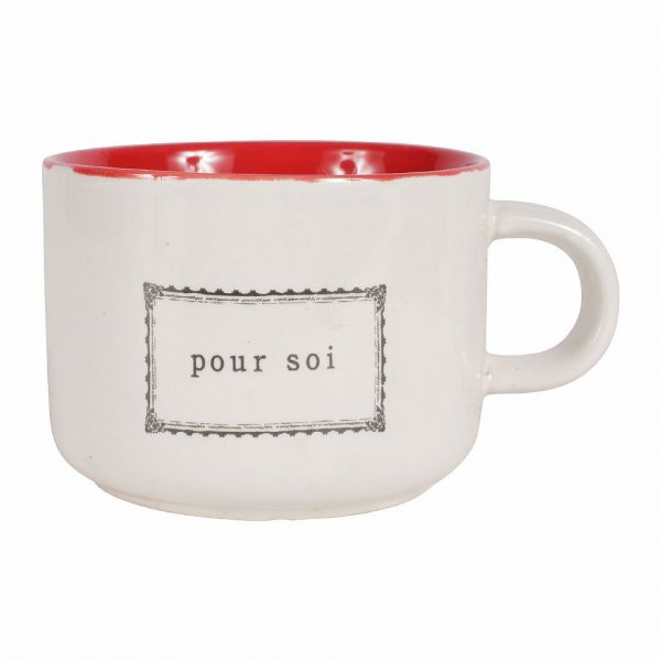 Чайник с чашкой, каменная керамика, 400 мл., Comptoir de Famille, 154520