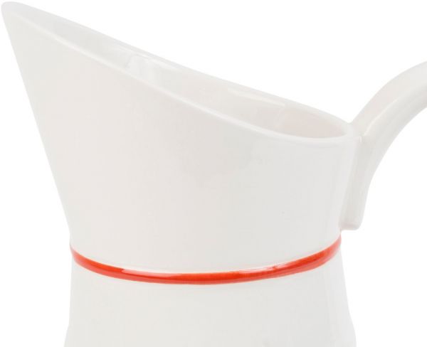 КУВШИН, COMPTOIR DE FAMILLE,  PITCHER GASTON RED+WHITE 1.3L-19X13XH26CM DOLOMITE, АРТИКУЛ 200679