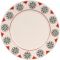 ДЕСЕРТНАЯ ТАРЕЛКА Розетт, COMPTOIR DE FAMILLE,  DESSERT PLATE ROSETTE GREY+RED D22.5CM EARTHENWARE, АРТИКУЛ 200910