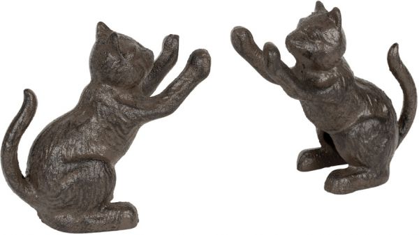 ПОДСТАВКА ДЛЯ КНИГ, COMPTOIR DE FAMILLE,  BOOKENDS L+R CAT CAMPAGNE BROWN 12XH12 CAST IRON, АРТИКУЛ 200926