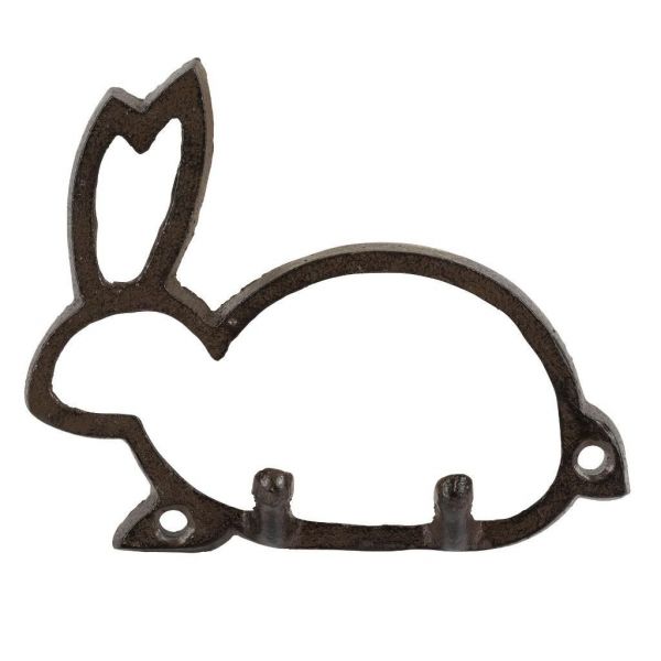 КРЮЧОК, COMPTOIR DE FAMILLE,  RABBIT HOOK CAMPAGNE BROWN 13X10.5X2.5CM CAST IRON, АРТИКУЛ 201187