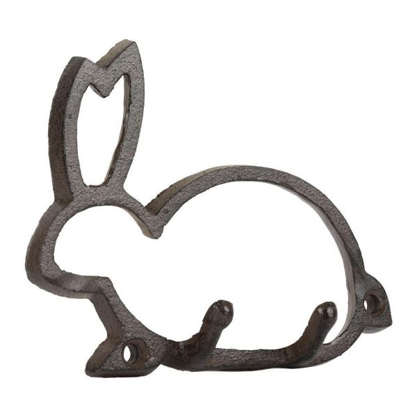 КРЮЧОК, COMPTOIR DE FAMILLE,  RABBIT HOOK CAMPAGNE BROWN 13X10.5X2.5CM CAST IRON, АРТИКУЛ 201187