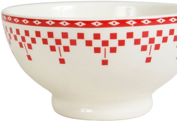 ПИАЛА "Красные шашечки", COMPTOIR DE FAMILLE,  BOWL DAMIER RED 13CL EARTHENWARE, АРТИКУЛ 2042
