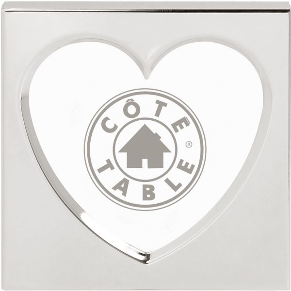 ФОТОРАМКА COEUR PHOTO FRAME HEART METAL ARG SILVER 11X11CM NICKEL COTE TABLE, Арт.:22408