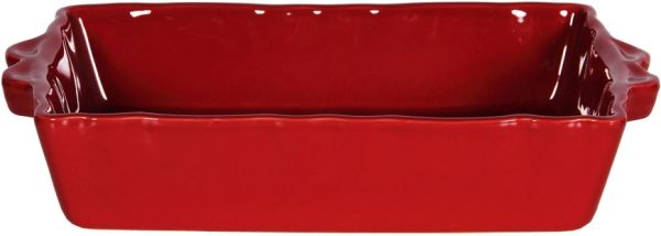 БЛЮДО ДЛЯ ЗАПЕКАНИЯ  ПРЯМОУГОЛЬН. RECTANGULAR OVEN DISH CRIMSON 32X21X7CM STONEWARE COTE TABLE, АРТИКУЛ 23512