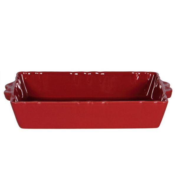 БЛЮДО ДЛЯ ЗАПЕКАНИЯ  ПРЯМОУГОЛЬН. RECTANGULAR OVEN DISH CRIMSON 36X23X7CM STONEWARE COTE TABLE, АРТИКУЛ 23513