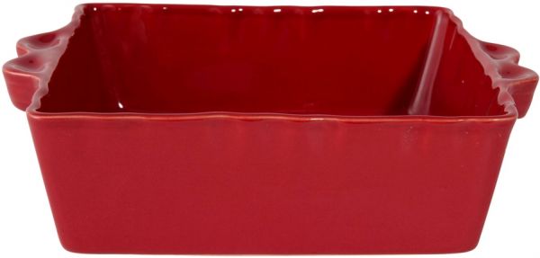 БЛЮДО ДЛЯ ЗАПЕКАНИЯ SQUARE OVEN DISH FESTON CRIMSON 25X21X7 STONEWARE COTE TABLE, АРТИКУЛ 23514