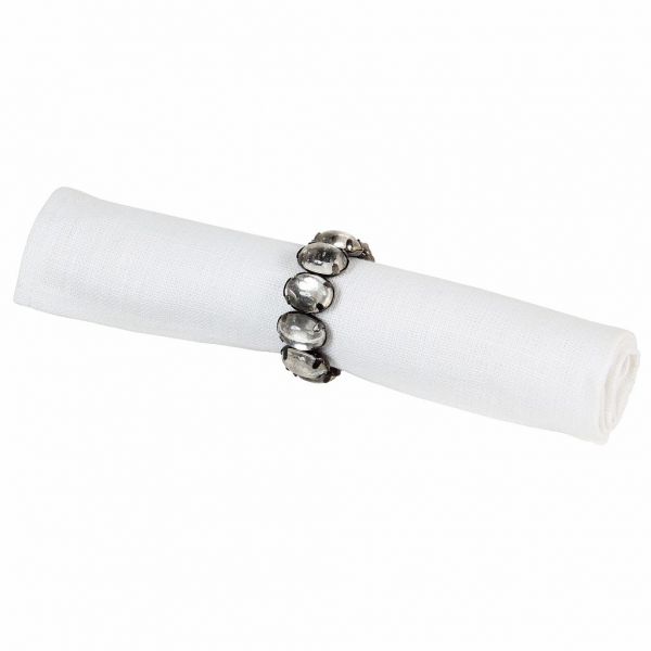 КОЛЬЦО ДЛЯ САЛФЕТКИ   NAPKIN RING PERLIA SILVER GREY D4CM GLASS+PLASTIC COTE TABLE, АРТИКУЛ 33004