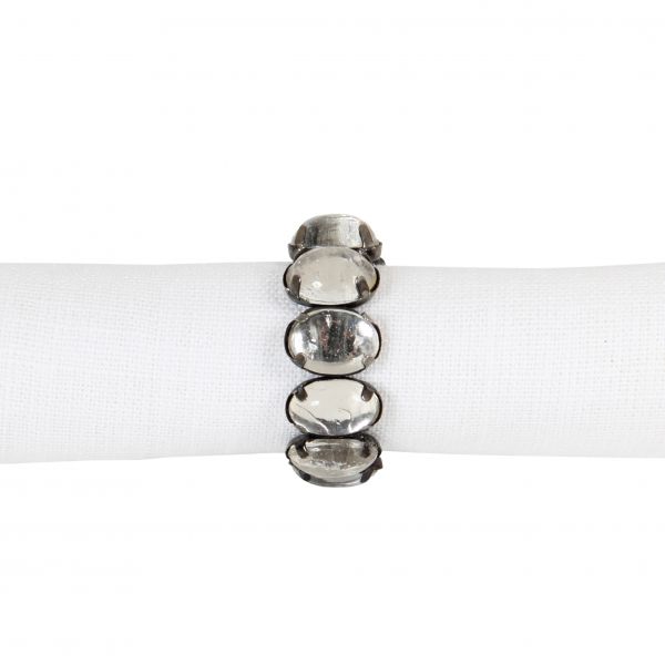 КОЛЬЦО ДЛЯ САЛФЕТКИ   NAPKIN RING PERLIA SILVER GREY D4CM GLASS+PLASTIC COTE TABLE, АРТИКУЛ 33004