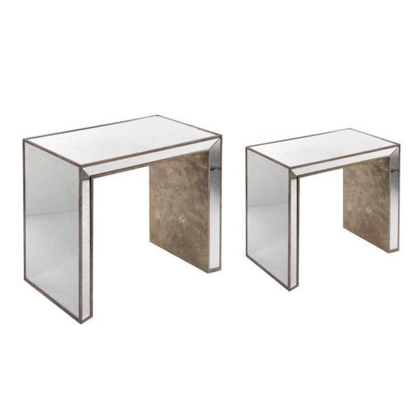 СТОЛ GIGOGNE НАБОР ИЗ 2Х NEST OF 2 TABLES MIRROR 69X41X60/53X36X47CM COTE TABLE, Арт.: 25524