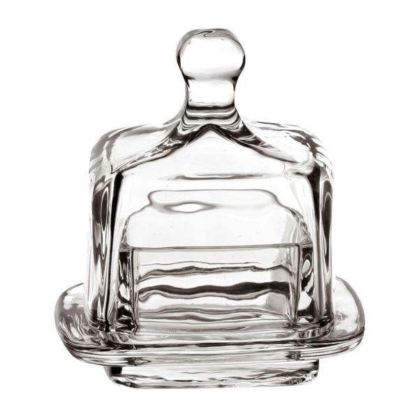 МАСЛЕНКА  КВАДРАТН. BUTTER DISH SQUARE ISIGNY 9X9X10CM GLASS COTE TABLE, АРТИКУЛ 25578