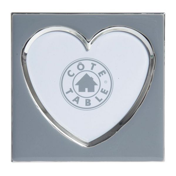 ФОТОРАМКА COEUR PHOTO FRAME HEART CROISIERE GREY 11X11 STEEL COTE TABLE, Арт.:28931