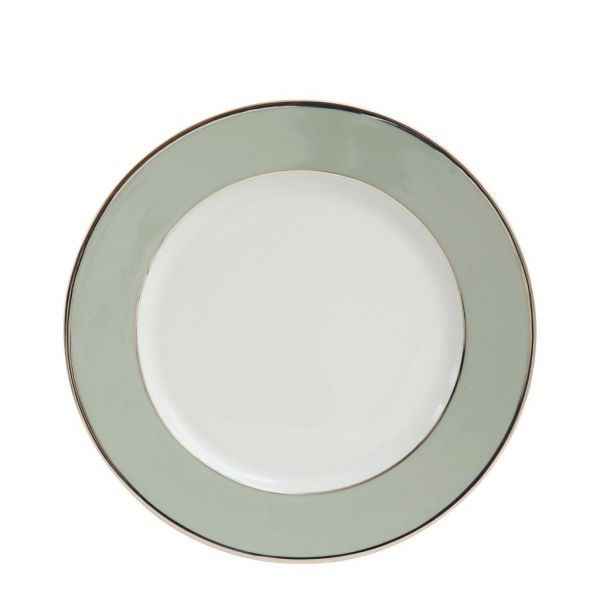 ТАРЕЛКА ОБЕДЕННАЯ 27 СМ., GINGER GREEN+PLATIN, ФАРФОР, COTE TABLE, АРТИКУЛ 30231