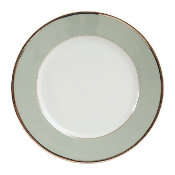 ДЕСЕРТНАЯ ТАРЕЛКА DESSERT PLATE GINGER GREEN+PLATIN D20 PORCEL COTE TABLE, АРТИКУЛ 30233