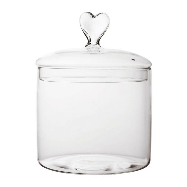 БАНКА COEUR JAR PAPILLE D13.5X17.5CM GLASS COTE TABLE, АРТИКУЛ 31135