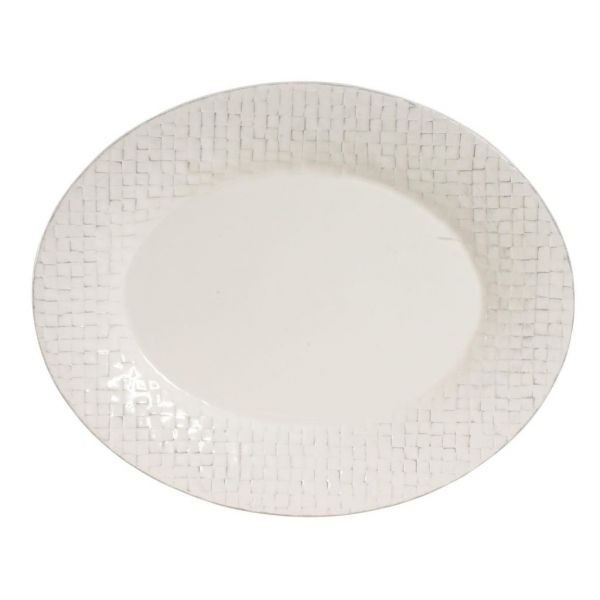 БЛЮДО ОВАЛЬНОЕ OVAL DISH TRESSE IVORY 39.5X32CM EARTHENWARE COTE TABLE, АРТИКУЛ 31220