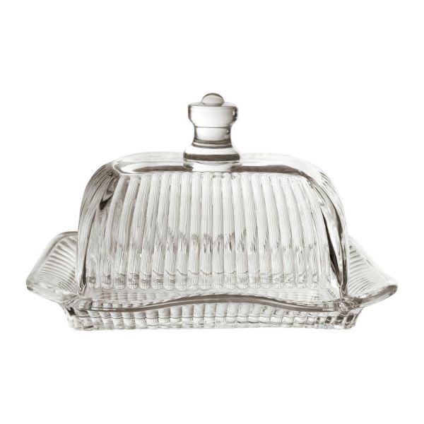 МАСЛЕНКА  BUTTER DISH SURGERES 19X13X12CM GLASS COTE TABLE, АРТИКУЛ 31436