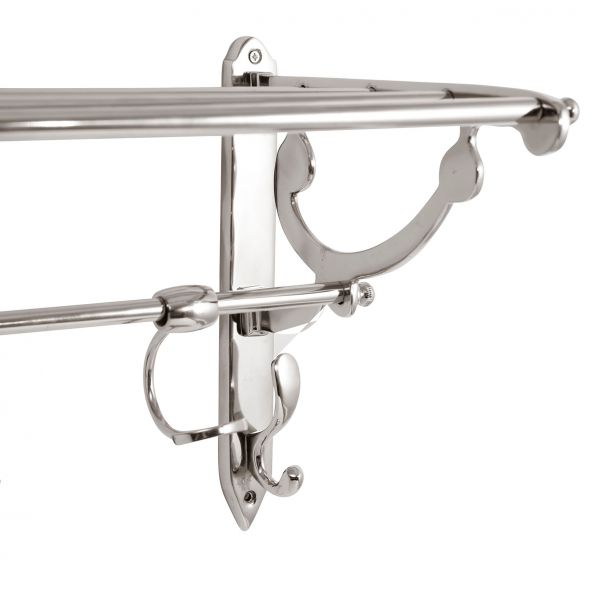 ВЕШАЛКА 3 КРЮЧКОВ И  ЭТАЖЕРКА  COAT RACK 3 HOOKS W/SHELF AUTUN NICKEL 55X27.5XH30 COTE TABLE, Арт.: 31735