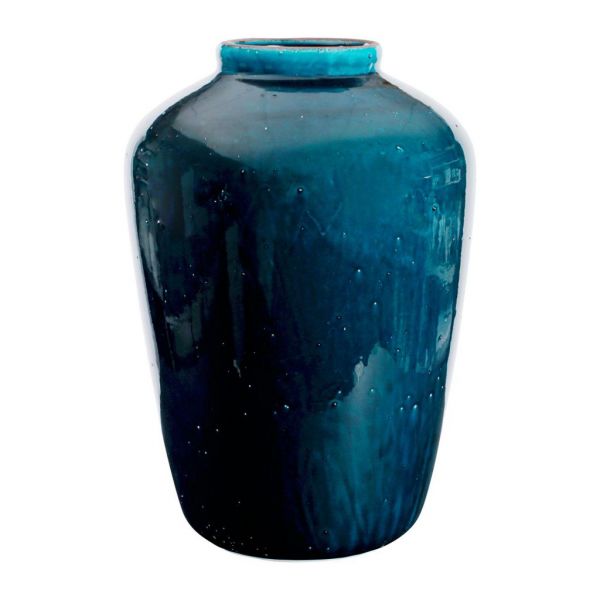 Ваза   VASE BAMAE PETROL BLEU D35.5X48CM TERRA COTA COTE TABLE, арт.: 32099