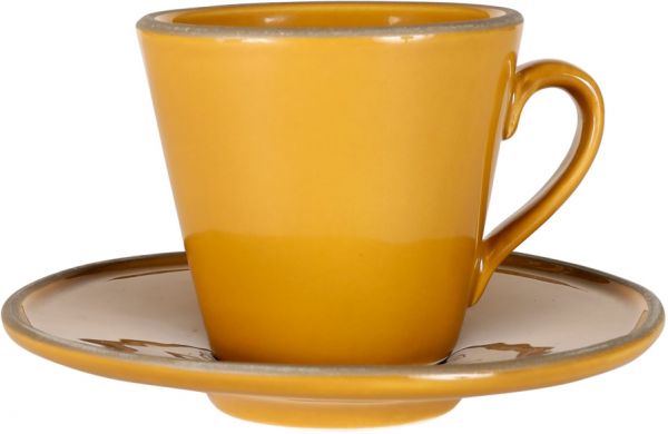 ПАРА ЧАШКА   ДЛЯ КОФЕ PAIRE CUP COFFEE 15CL DARCY MUSTARD D13X8.5CM  COTE TABLE, АРТИКУЛ 32110