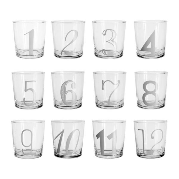 СТАКАН12 ДИЗАЙНА NOMBRES TUMBLER NUMBER 12ASS BODEGA WHITE 37CL GLASS COTE TABLE, АРТИКУЛ 32485