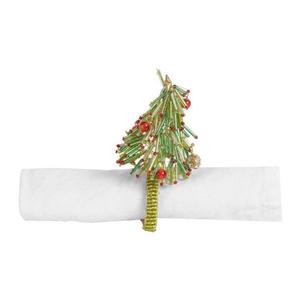 КОЛЬЦО ДЛЯ САЛФЕТКИ  SAPIN NAPKIN RING CHRISTMAS TREE PERLIA GREEN D4 PLASTIC COTE TABLE, АРТИКУЛ 33001