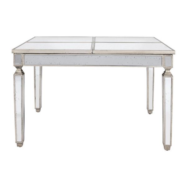 СТОЛ  С  RALLONGE CENTRALE TABLE EXTENSION BOIS MIROI 146X81X78CM MDF+GLASS COTE TABLE, Арт.: 33065