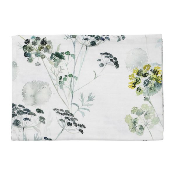 СКАТЕРТЬ  TABLECLOTH HERBIER WHITE+GREEN 160X160CM COTTON COTE TABLE, АРТИКУЛ 33471