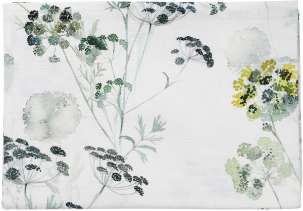 СКАТЕРТЬ  TABLECLOTH HERBIER WHITE+GREEN 260X160CM COTTON COTE TABLE, АРТИКУЛ 33472