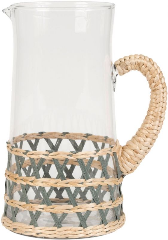 КУВШИН PITCHER LACIS NATURAL+GREY 2L GLASS+PAPER COTE TABLE, АРТИКУЛ 33570 лето лимонад