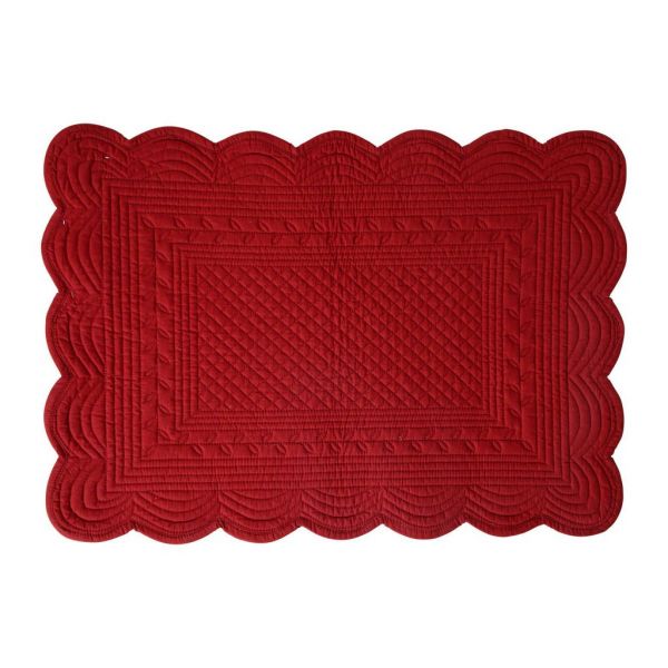 Салфетка подстановочная  RECT PADDED PLACEMAT BOUTIS RED 48X34CM COTTON COTE TABLE, АРТИКУЛ 33594