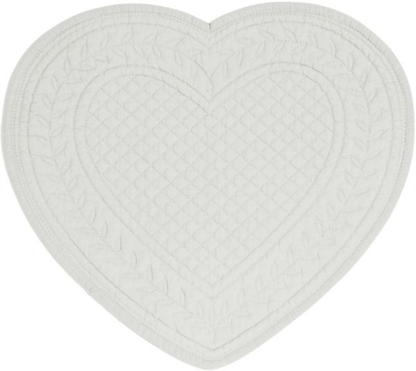 Салфетка подстановочная COEUR  HEART PADDED PLACEMAT BOUTIS PEARL GREY 30CM COTON COTE TABLE, АРТИКУЛ 33596