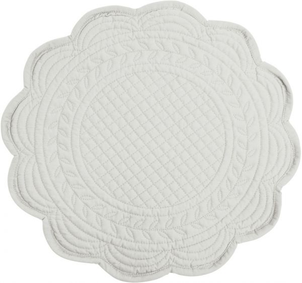 Салфетка подстановочная КРУГЛ.  ROUND PADDED PLACEMAT BOUTIS PEARL GREY D30 COTTON COTE TABLE, АРТИКУЛ 33600