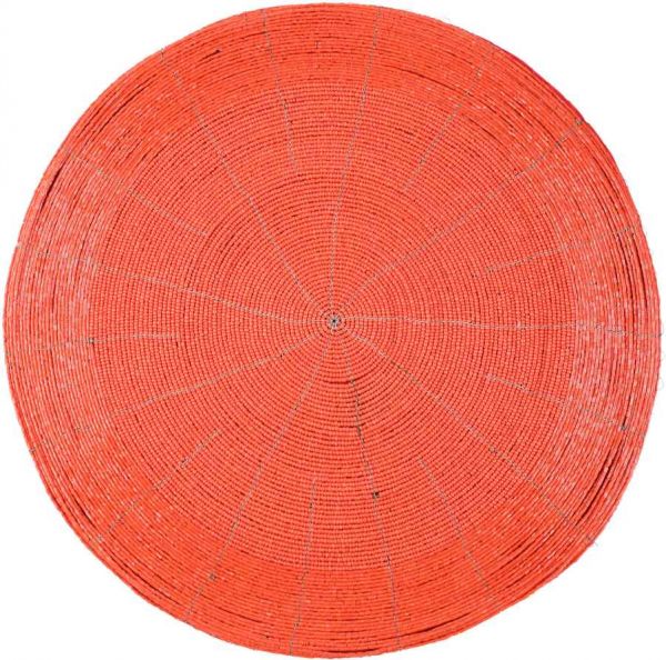 Салфетка подстановочная КРУГЛ.  PLACEMAT PERLIA CORAL D35CM PLASTIC+GLASS+FABRIC COTE TABLE, АРТИКУЛ 33861