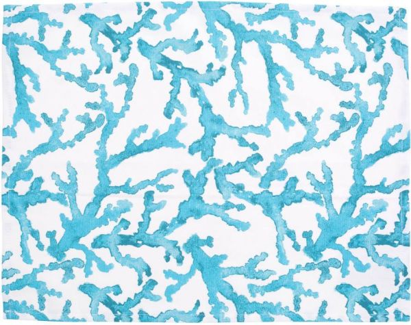 Салфетка подстановочная  PLACEMAT ESTRAN TURQUOISE+WHITE 50X38CM COTTON COTE TABLE, АРТИКУЛ 34003