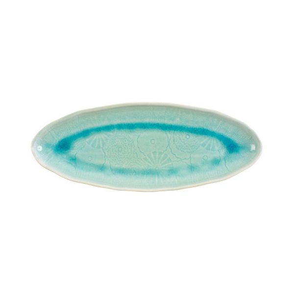 PLAT DISH EKIA TURQUOISE 37X14X3CM STONEWARE COTE TABLE, АРТИКУЛ 34133