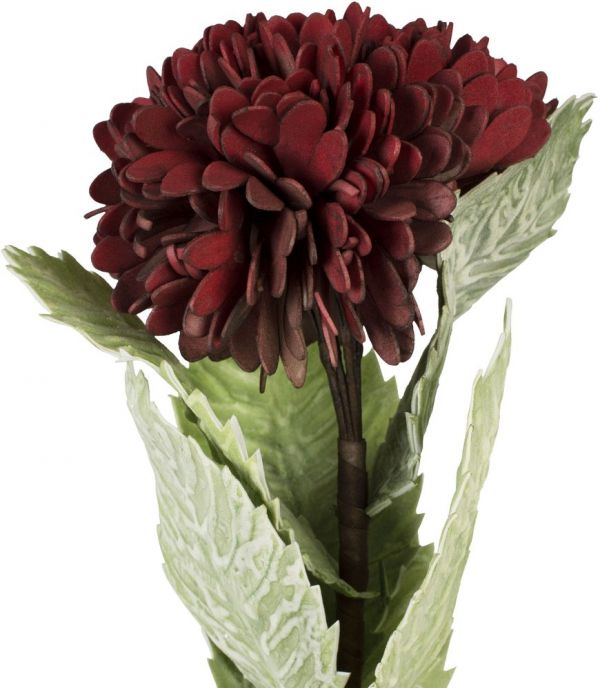 ЦВЕТОК ДЕКОРАТИВНЫЙROSIDAE  FLOWER ROSIDAE FLEUR GARNET RED+GREEN H75 EVA+IRON COTE TABLE, АРТИКУЛ 34191