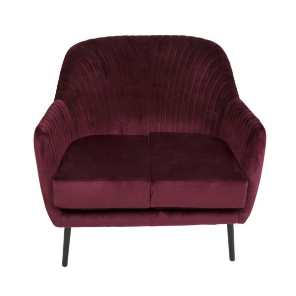 ДИВАН 2-Х МЕСТНЫЙ. 2 SEATER SOFA COSY GARNET. РАЗМЕРЫ: 130X82X79 СМ. МЕТАЛЛ, ВЕЛЬВЕТ. COTE TABLE, Арт.: 34328