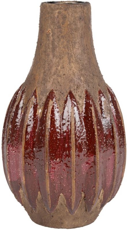 Ваза   VASE BURGAU GARNET RED D14.5XH25.5CM STONEWARE COTE TABLE, арт.: 34340