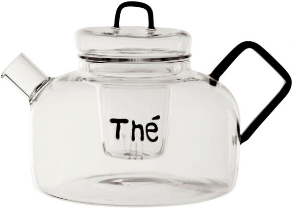 ЧАЙНИК  "THE" TEAPOT THE VOIDITA BLACK 1L 22X15.5XH15CM GLASS COTE TABLE, АРТИКУЛ 34389