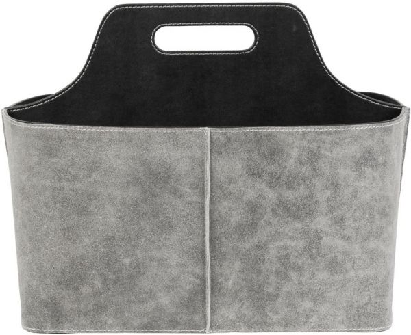 ДЕРЖАТЕЛЬ  REVUES MAGAZINE RACK TANNRI GREY 30X18XH32CM LEATHER+PVC COTE TABLE, Арт.: 34469