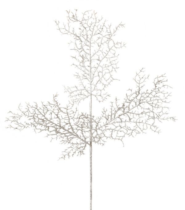 ЦВЕТОК ДЕКОРАТИВНЫЙ CORAL  BRUSHWOOD CORAL FLEUR SILVER GREY H73 PLASTIC+WIRE COTE TABLE, АРТИКУЛ 34508