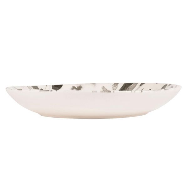 БЛЮДО КРУГЛ.  ROUND DISH LISIA WHITE+BLACK D30XH5CM EARTHENWARE COTE TABLE, АРТИКУЛ 34692