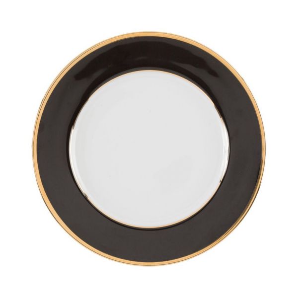 ТАРЕЛКА  DINNER PLATE GINGER DOR BLACK+GOLD D27CM PORCELAIN COTE TABLE, АРТИКУЛ 34704