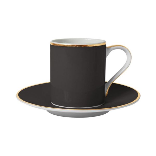 КОФЕЙНАЯ ПАРА  COFFEE CUP GINGER DOR BLACK+GOLD 10CL PORCELAIN COTE TABLE, АРТИКУЛ 34708