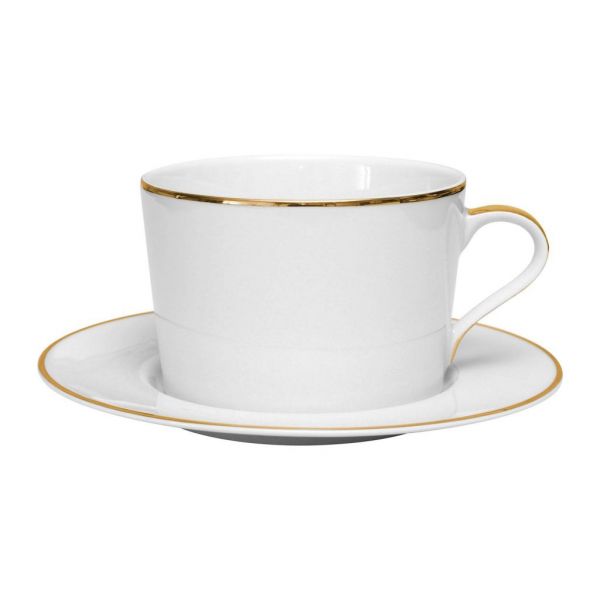 ЧАЙНАЯ ПАРА  BREAKFAST CUP GINGER DOR WHITE+GOLD 37CL PORCELAIN COTE TABLE, АРТИКУЛ 34713