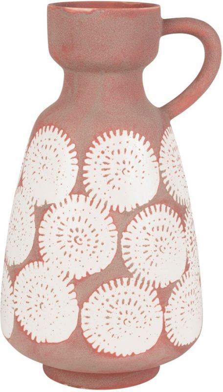 Ваза    VASE CALCI PINK+WHITE 18.5X18.5X33CM EARTHENWARE COTE TABLE, арт.: 34721