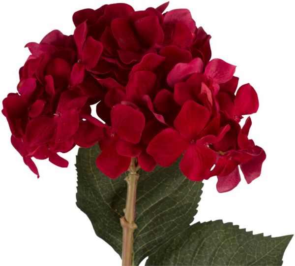 ЦВЕТОК ДЕКОРАТИВНЫЙHORTENSIA FLOWER HYDRANGEA FLEUR RED H88CM PLASTIC+IRON COTE TABLE, АРТИКУЛ 34782