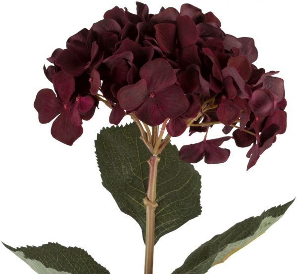 ЦВЕТОК ДЕКОРАТИВНЫЙHORTENSIA FLOWER HYDRANGEA FLEUR BURGUNDY H88CM PLASTIC+IRON COTE TABLE, АРТИКУЛ 34783