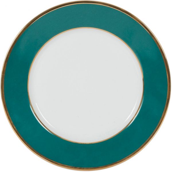 ТАРЕЛКА ДЕСЕРТНАЯ DESSERT PLATE GINGER DOR EMERALD+GOLD D20CM PORCEL COTE TABLE, АРТИКУЛ 34807